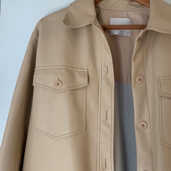 Wilfred faux leather shirt jacket - Picture 3 of 6